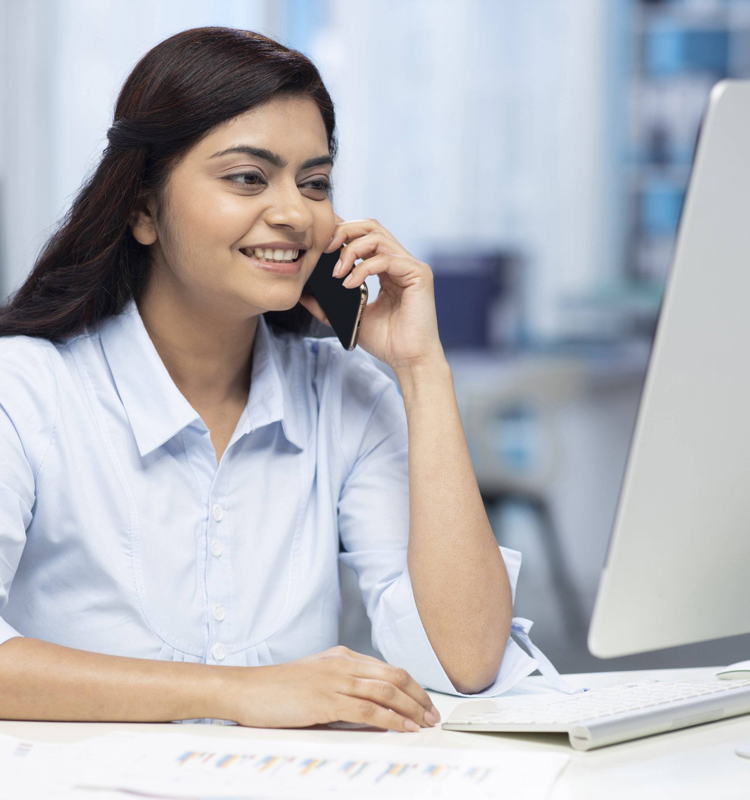 Young business woman - stock photo