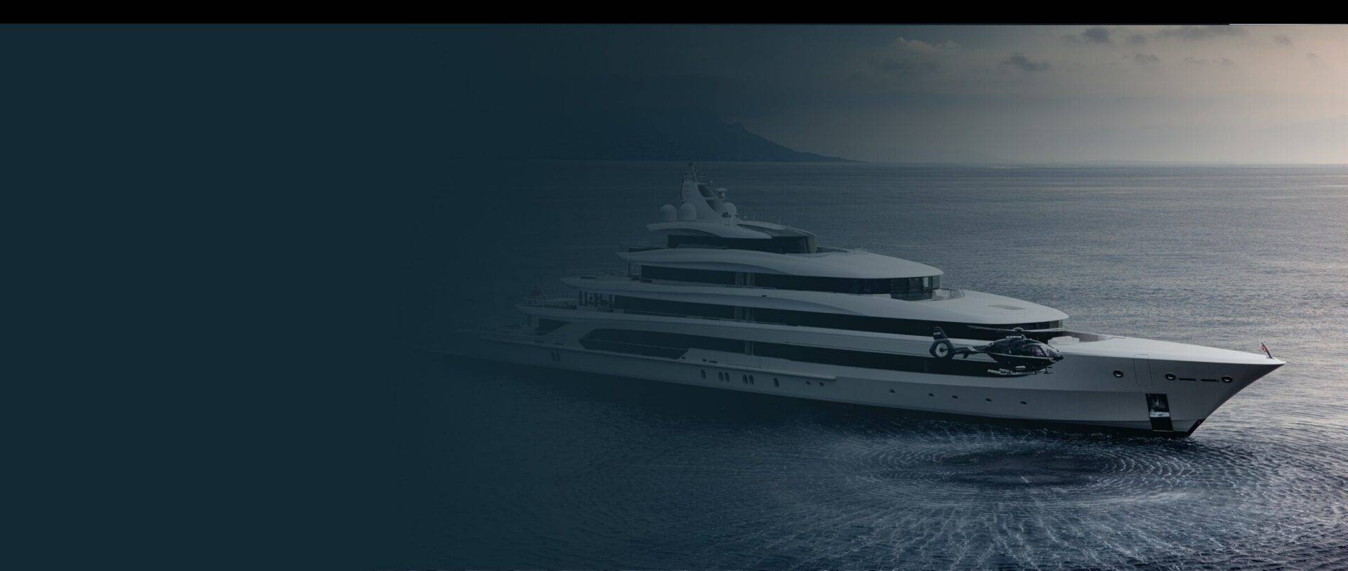 Luxury yacht at sea